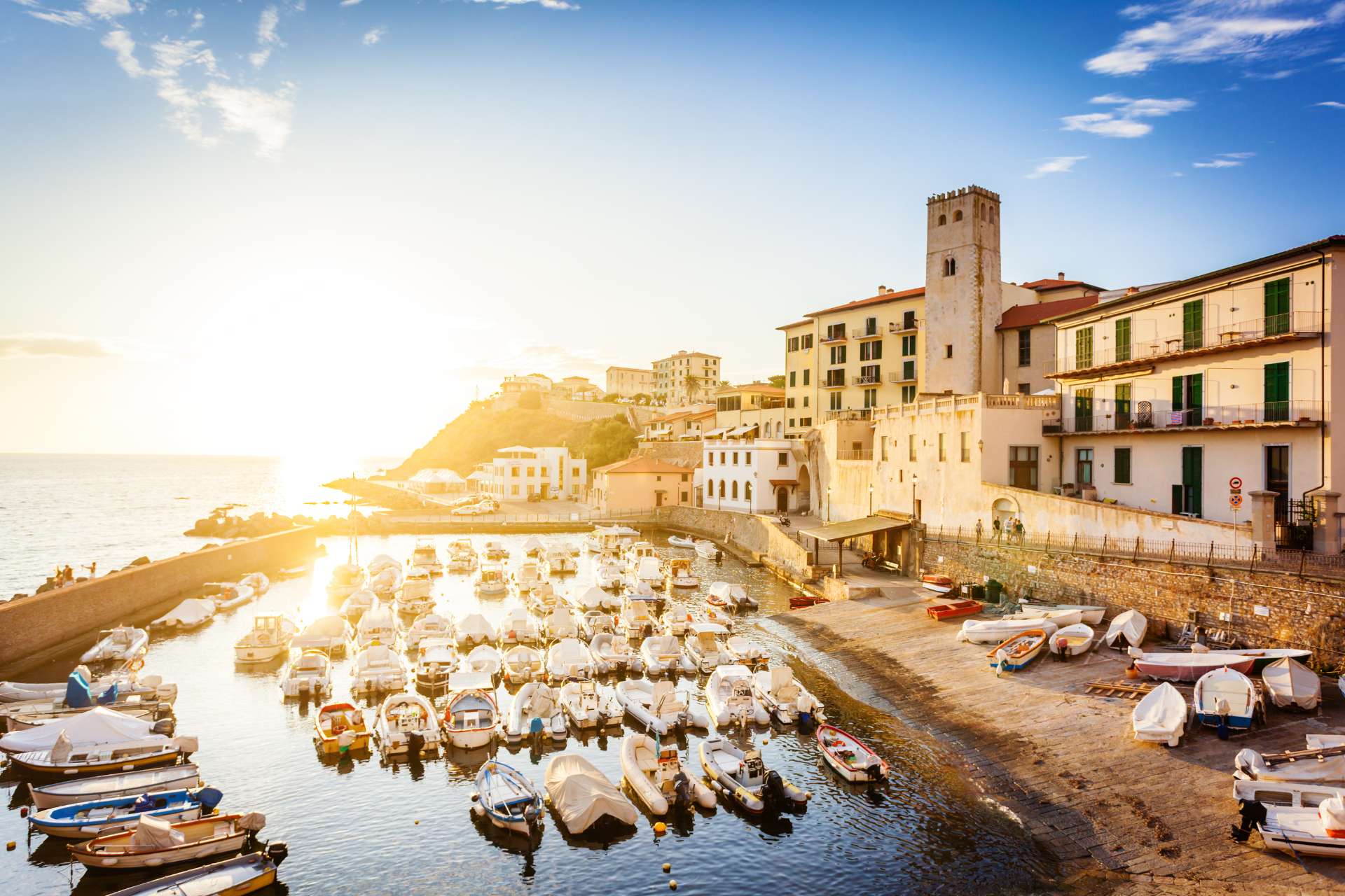 Il porticciolo di Marina nel centro storico di Piombino