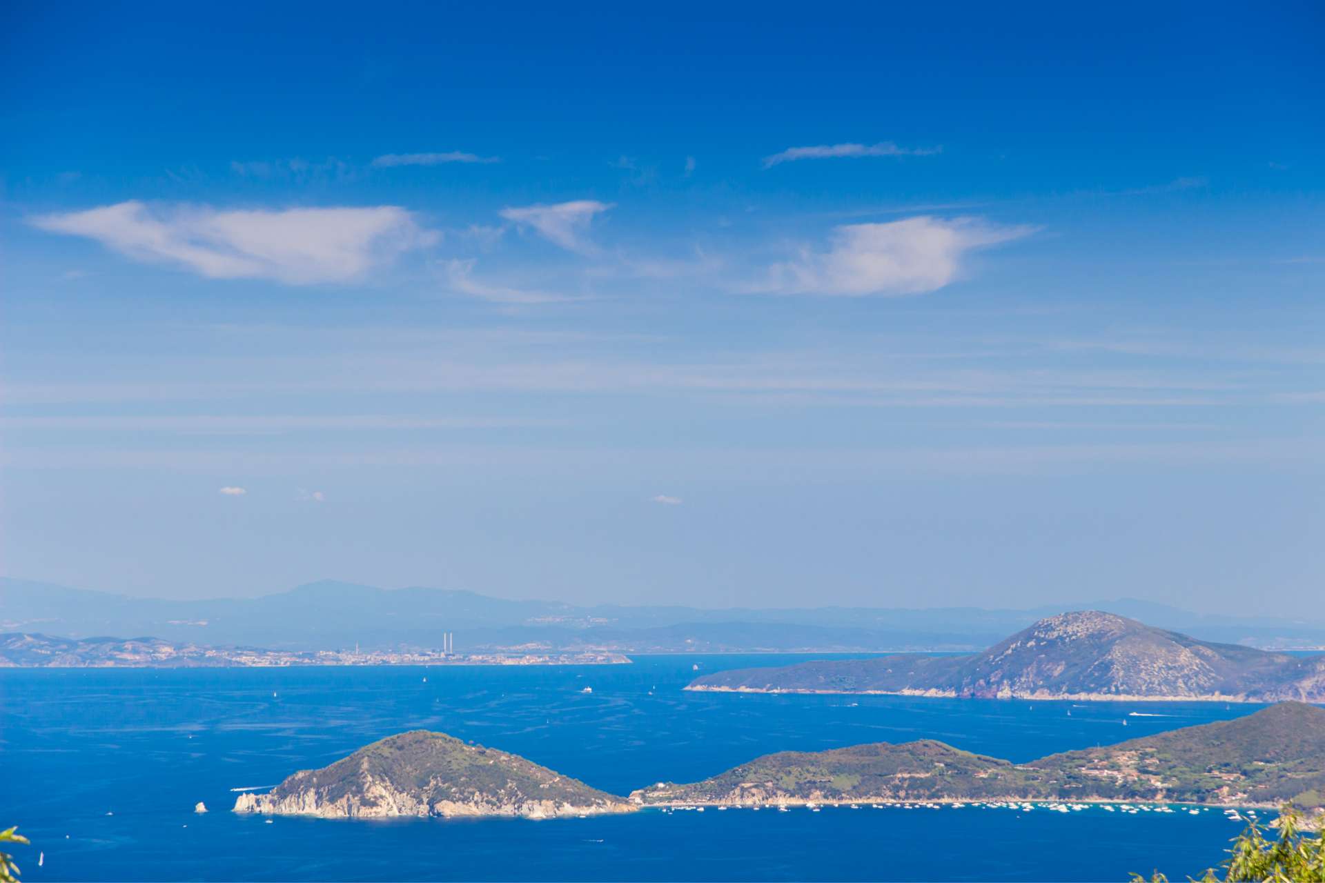 Isole dell'Arcipelago Toscano viste da Piombino