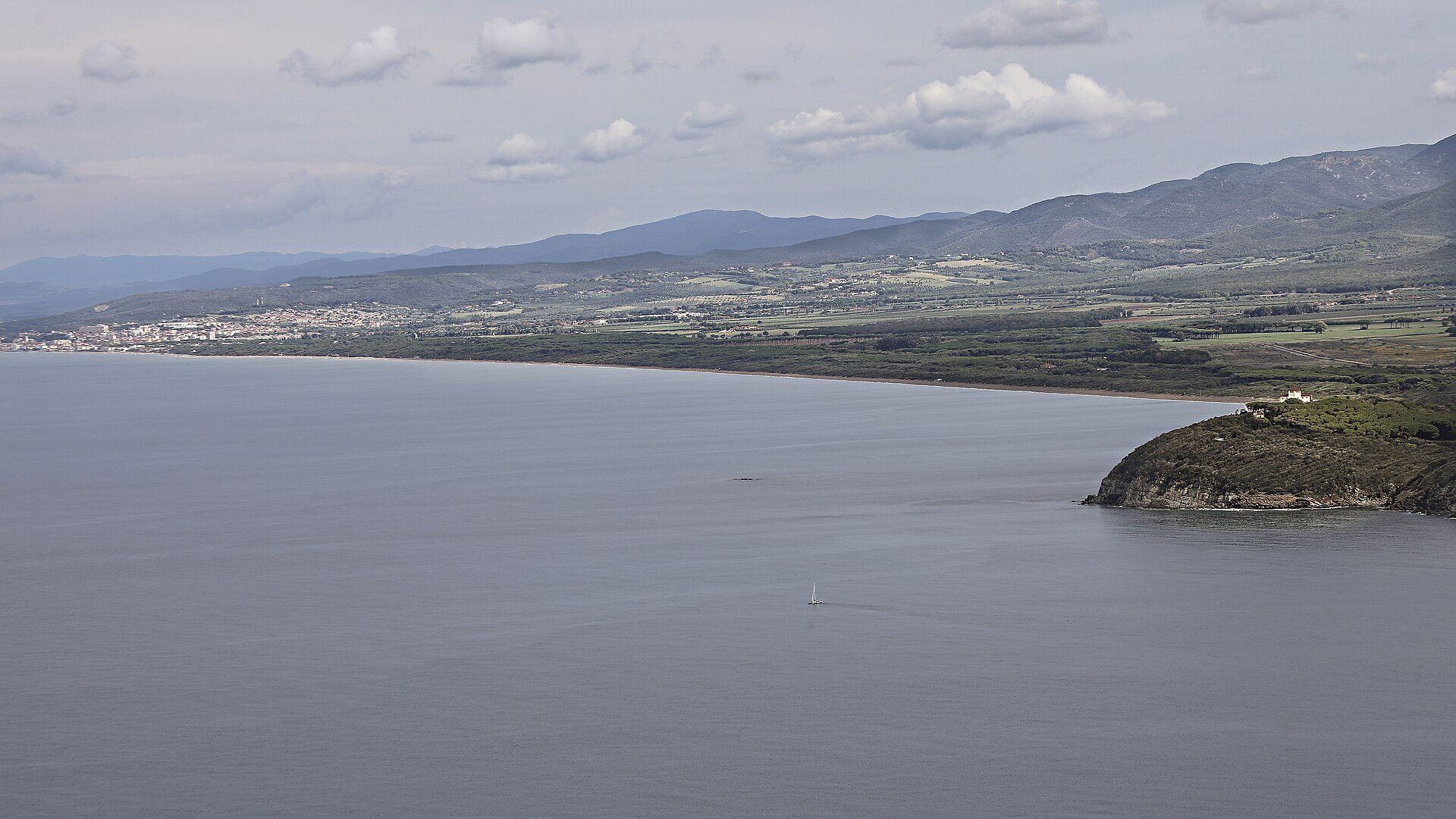 Panorama del Parco costiero di Rimigliano e del golfo verso San Vincenzo