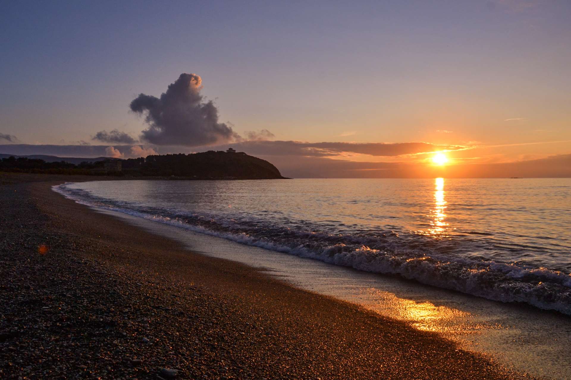 Spiaggia di Rimigliano al tramonto